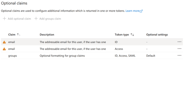Optional token claims in Microsoft Entra