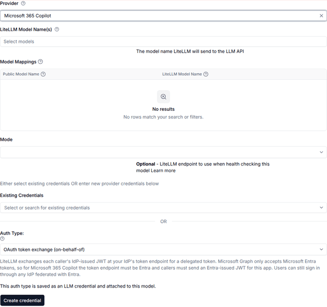 Add a Microsoft 365 Copilot model in LiteLLM