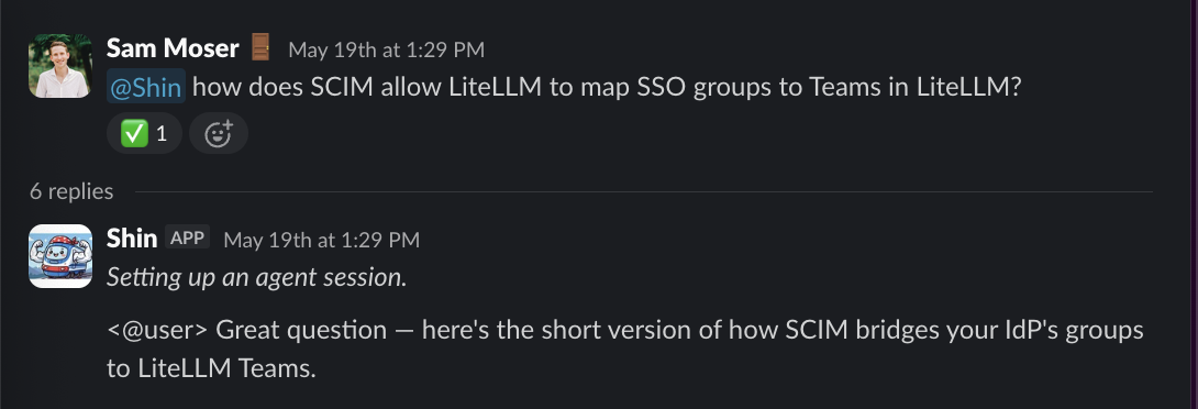 Slack thread waiting on a cold sandbox boot before the agent could respond