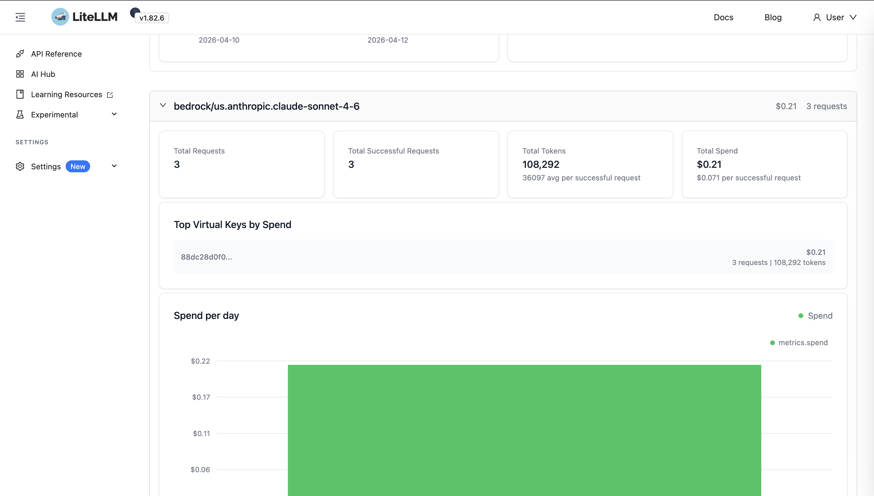 Scroll to your model in the Model activity table