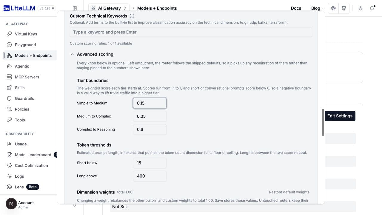 Simple-to-Medium, Medium-to-Complex, Complex-to-Reasoning boundaries and token thresholds